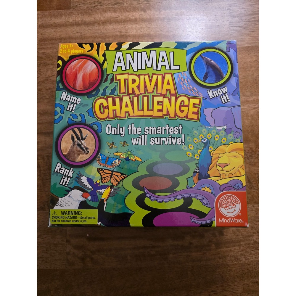 MindWare Animal Trivia Challenge Board Game Educational Ages 7+ 2-4 Players